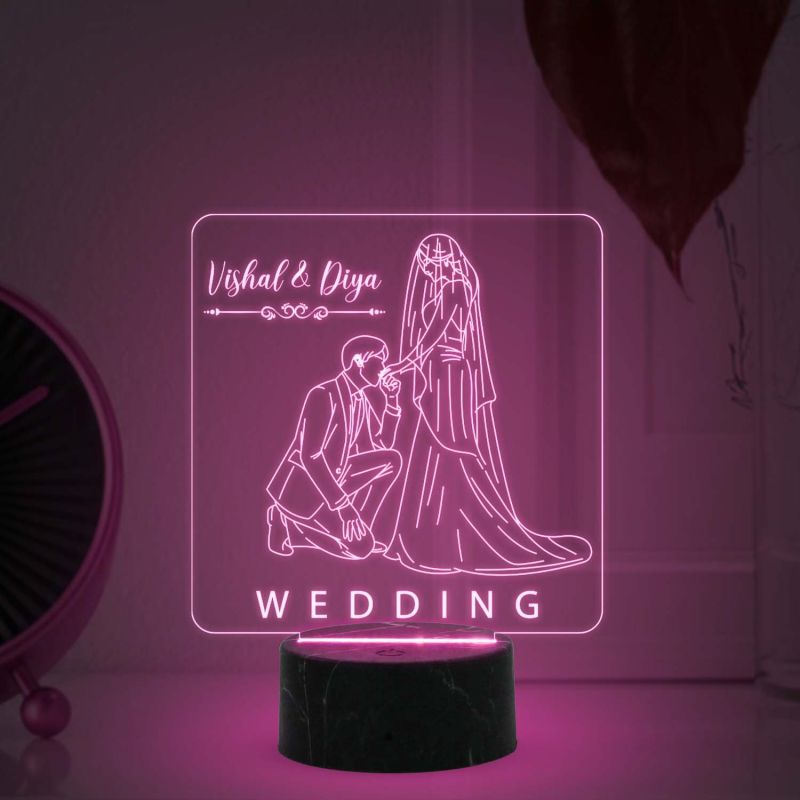 Wedding Night Lamp With Customized Name